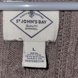 Large Long sleeve light brown St. John's bay sweater
